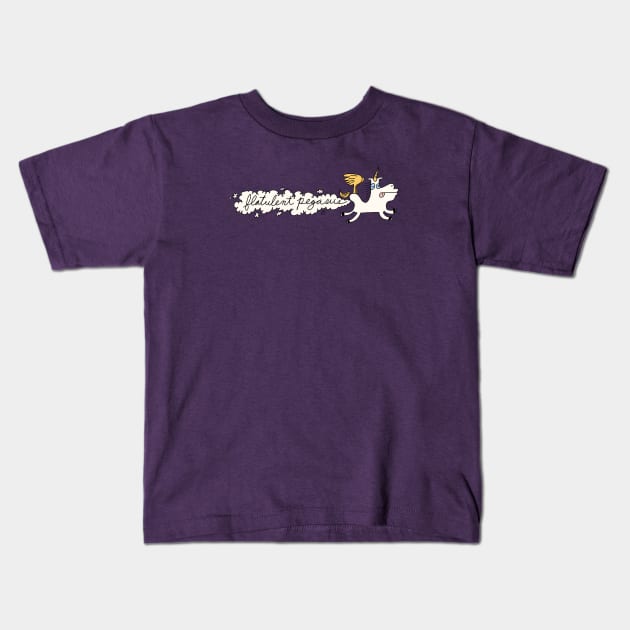 Flatulent Pegasus Kids T-Shirt by tomangleberger